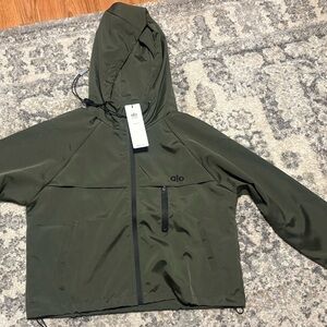 ALO Yoga Olive Windbreaker Jacket